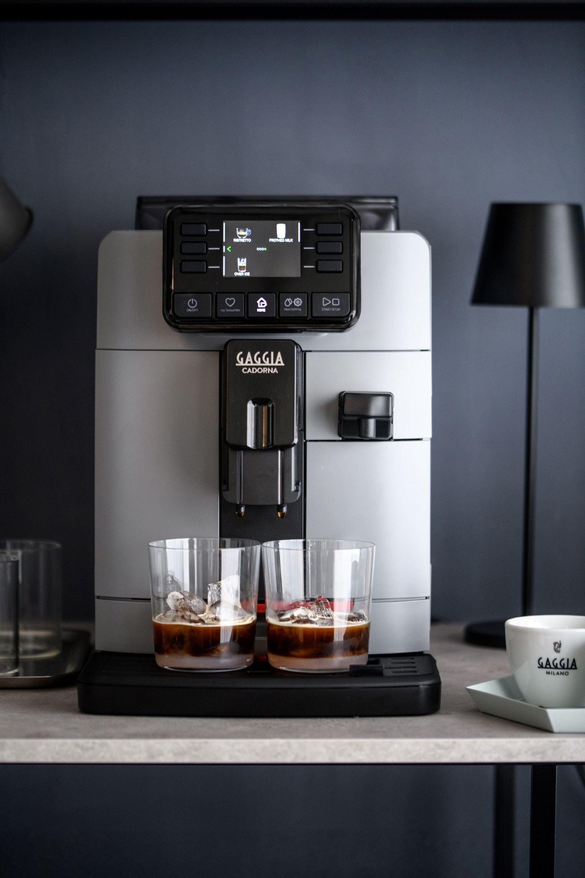Refurbished Gaggia Cadorna Prestige Over-Ice Automatic Espresso Machine Moonlight Grey