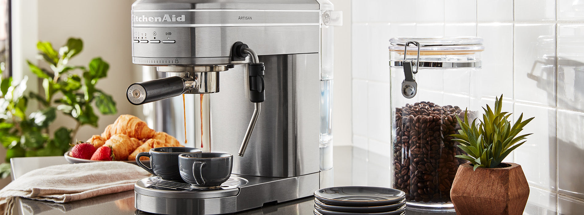 KitchenAid® Semi-Automatic Espresso Machine - Brushed Stainless Steel