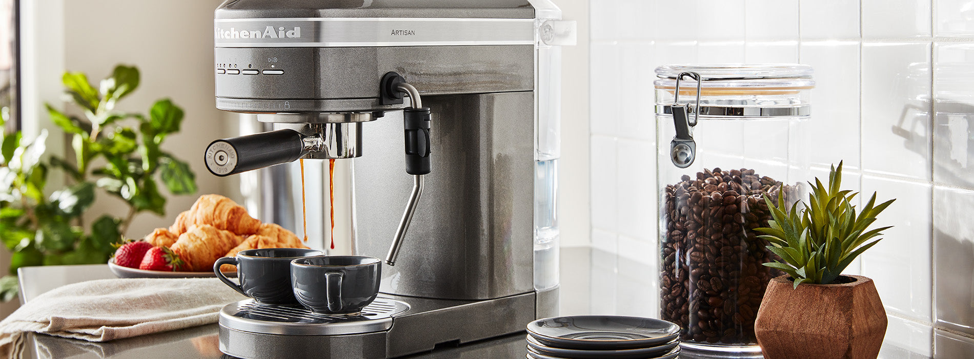 KitchenAid® Semi-Automatic Espresso Machine - Matte Charcoal Grey