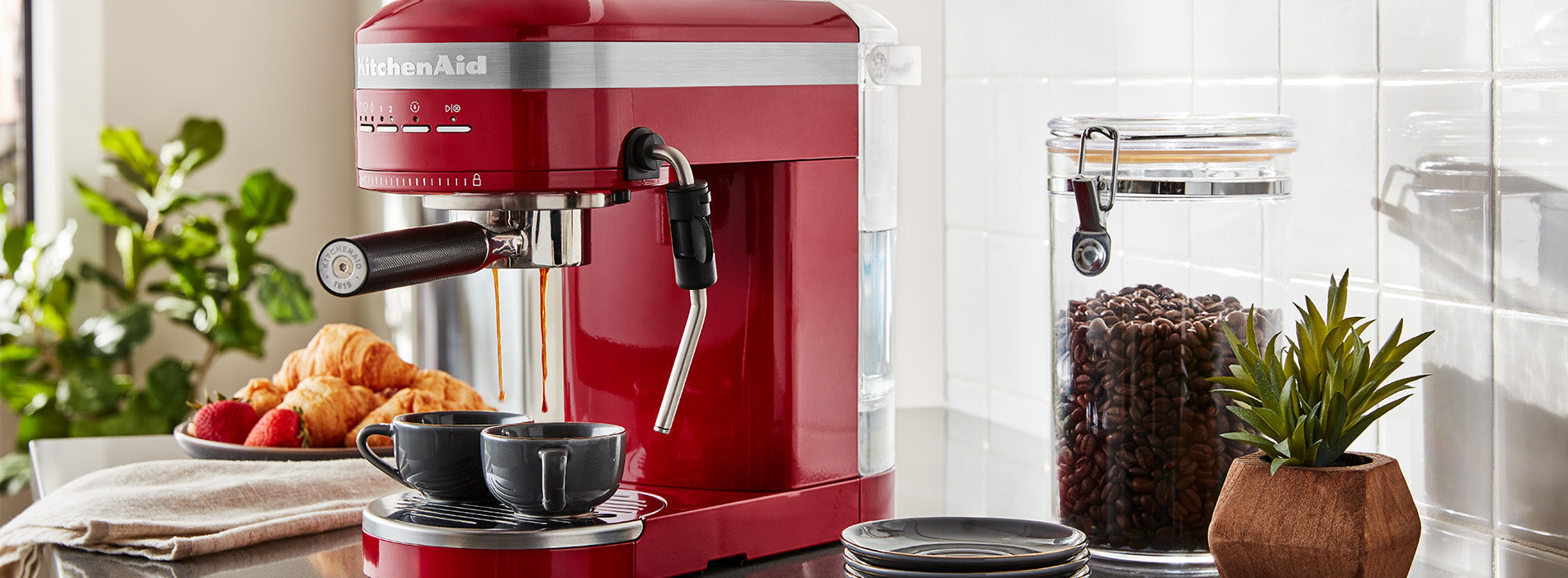 KitchenAid® Semi-Automatic Espresso Machine - Empire Red
