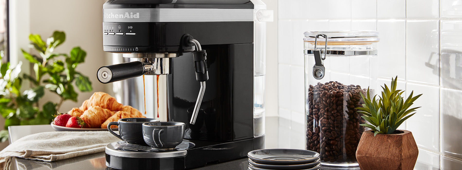 KitchenAid® Semi-Automatic Espresso Machine - Onyx Black